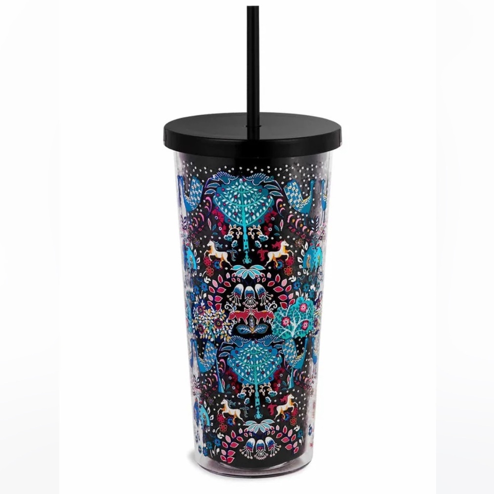 NWT Vera Bradley Enchanted Tumbler with Straw Comes Boxed